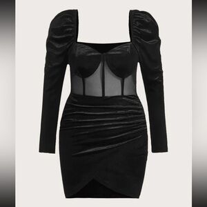 Velvet Corset Mini Dress - SheIn